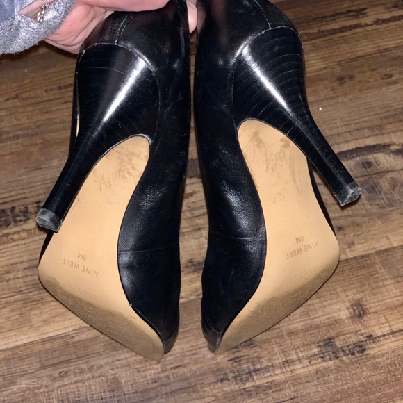 💥Buy2Get1Free Nine West black leather pumps - Picture 6 of 9